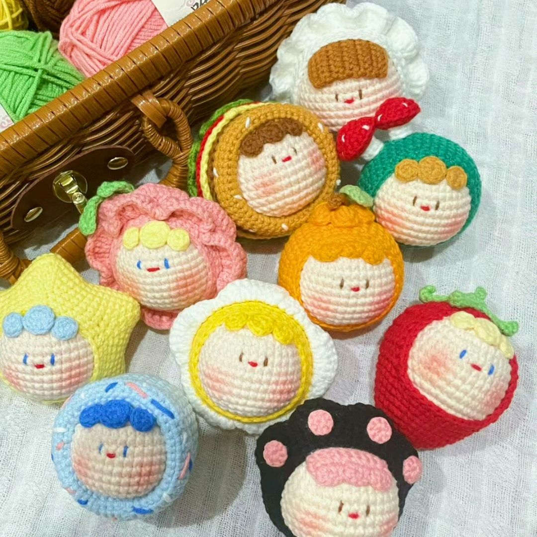 Handmade Crochet Vegetable & Flower Dolls