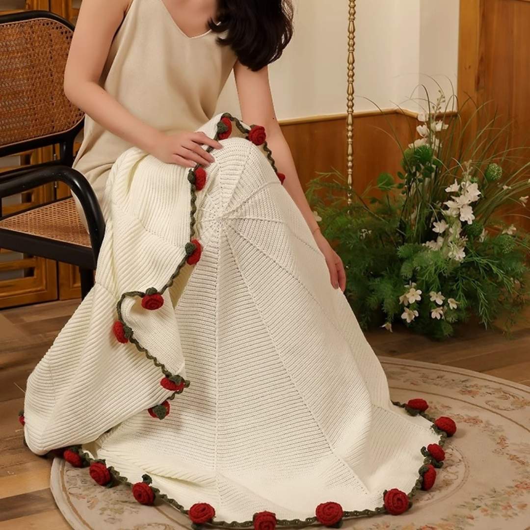 Rose Bouquet Blanket Crochet Kit