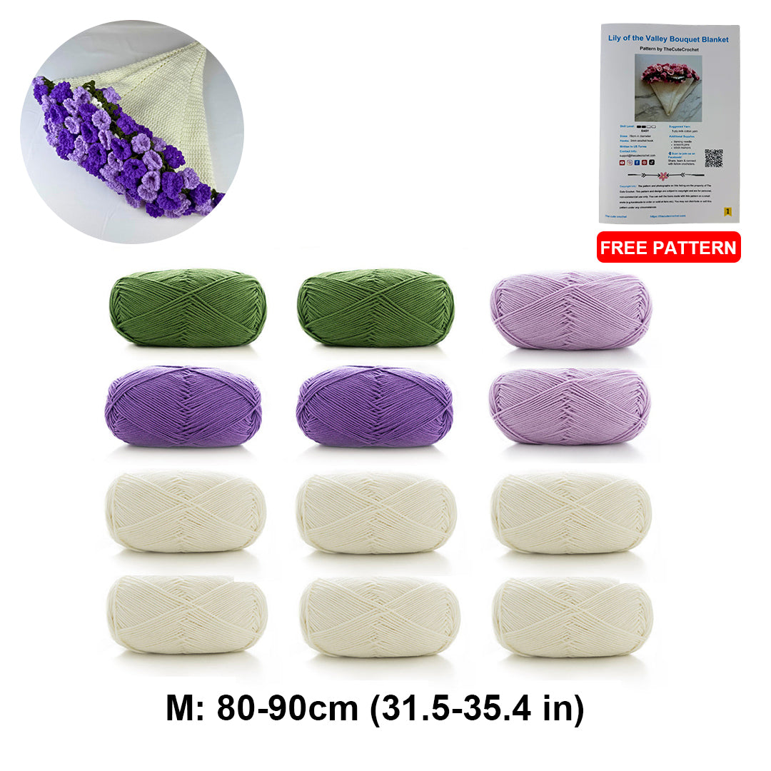 Lily of the Valley Crochet Blanket Kit – DIY Yarn Set