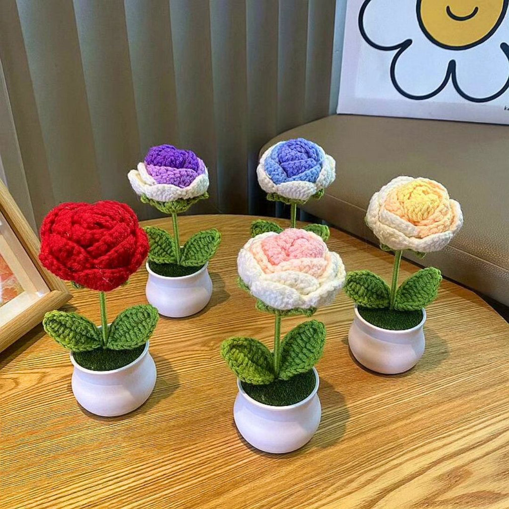 Crochet Flower Pot Decor