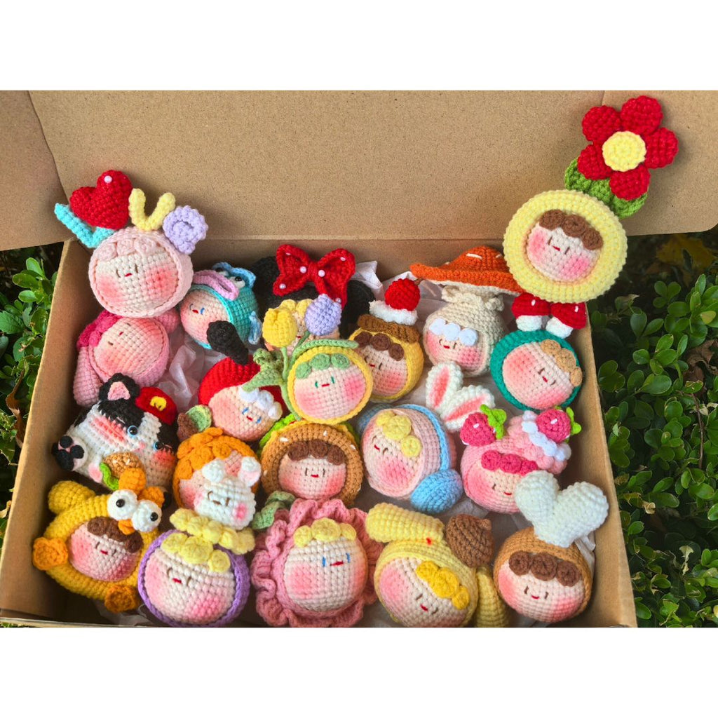 Handmade Crochet Vegetable & Flower Dolls