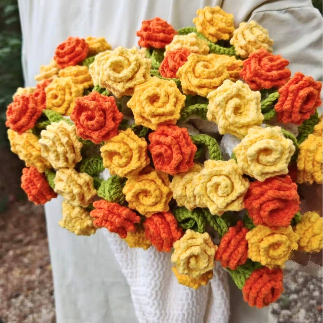 Crochet Pointed Rose Blanket Pattern