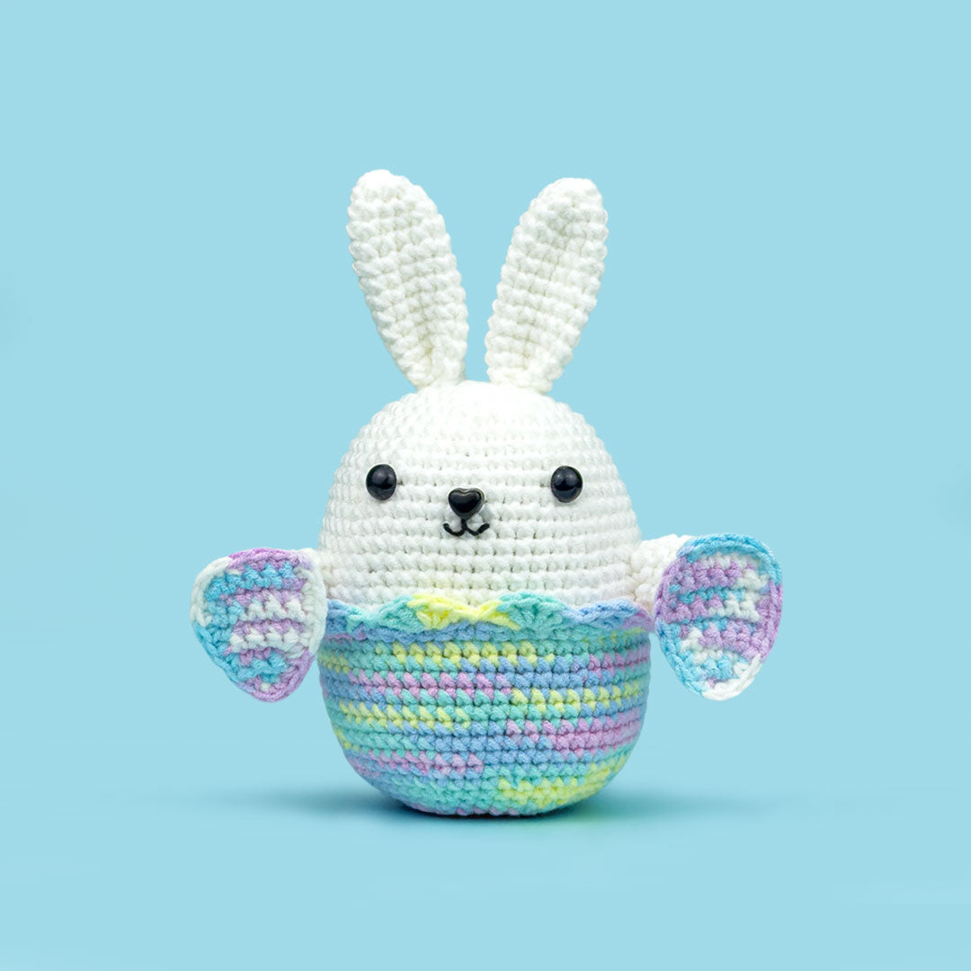 The Cute Crochet beginner kit - multicolor yarn bunny with Easter Eggs Fidget Spinner