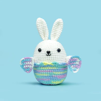 The Cute Crochet beginner kit - multicolor yarn bunny with Easter Eggs Fidget Spinner