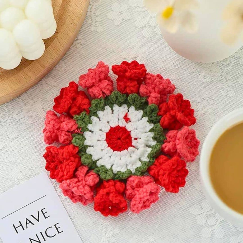 Lily of the Valley Crochet Coaster Pattern