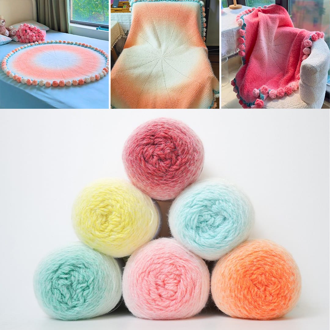 Ombre Yarn Cakes – Gradient Yarn for Crocheting Blankets