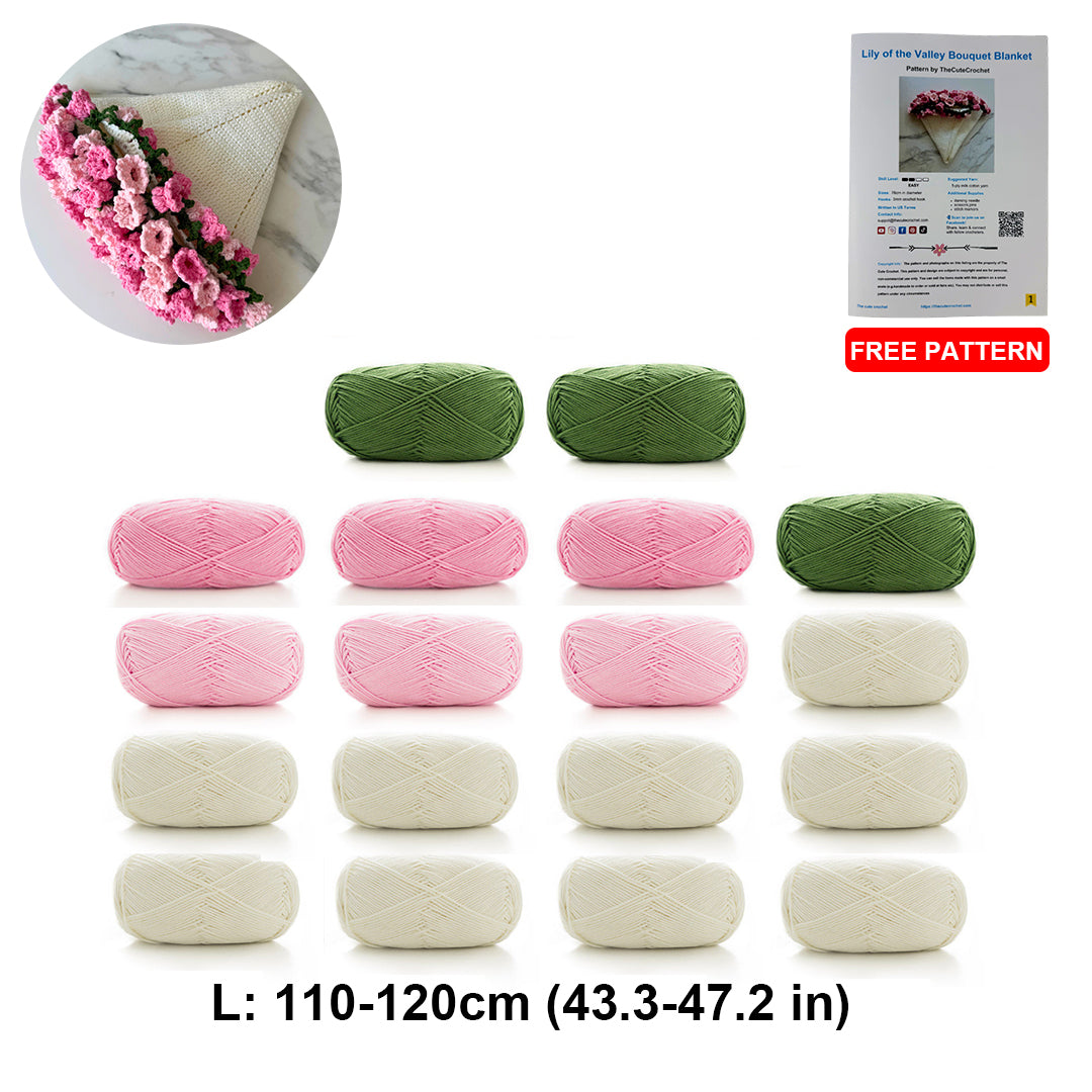 Lily of the Valley Crochet Blanket Kit – DIY Yarn Set