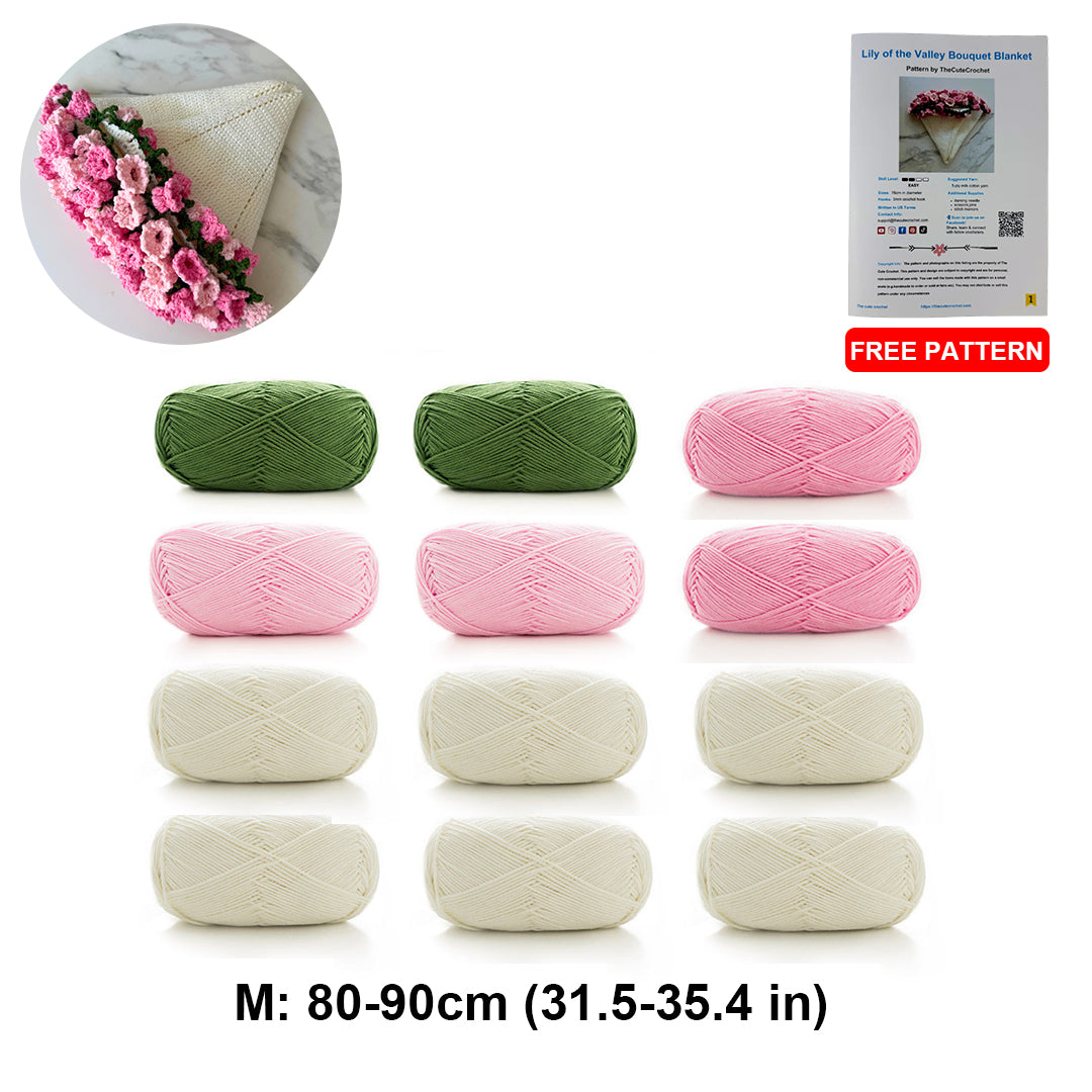 Lily of the Valley Crochet Blanket Kit – DIY Yarn Set