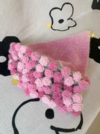 Cotton Candy Rose Bouquet Blanket - TheCuteCrochet