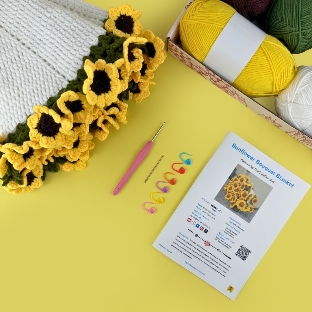 Crochet Bouquet Blanket Kit