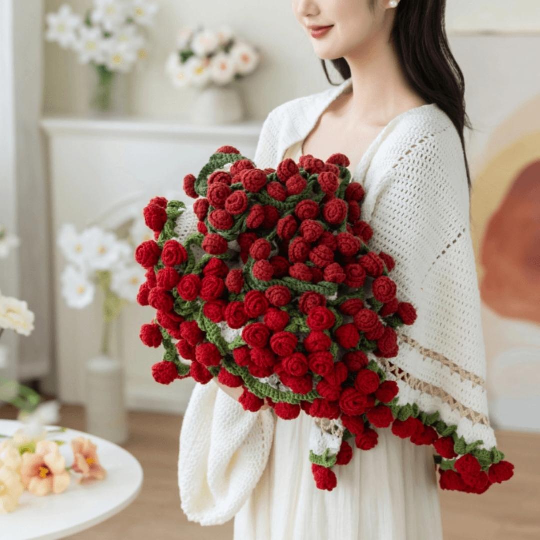 Crochet Flower Bouquet Blanket - TheCuteCrochet