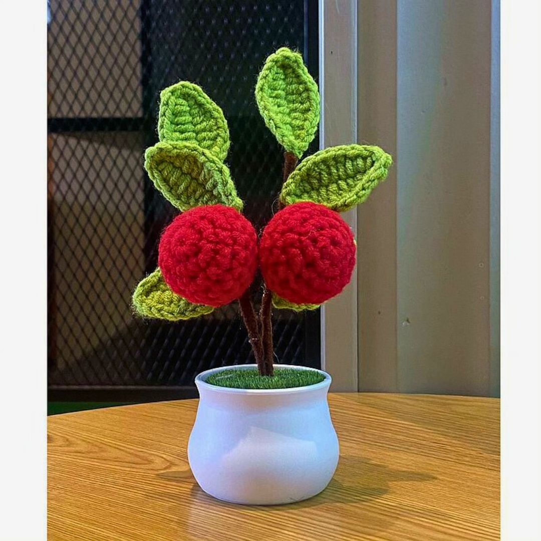 Crochet Flower Pot Decor - TheCuteCrochet