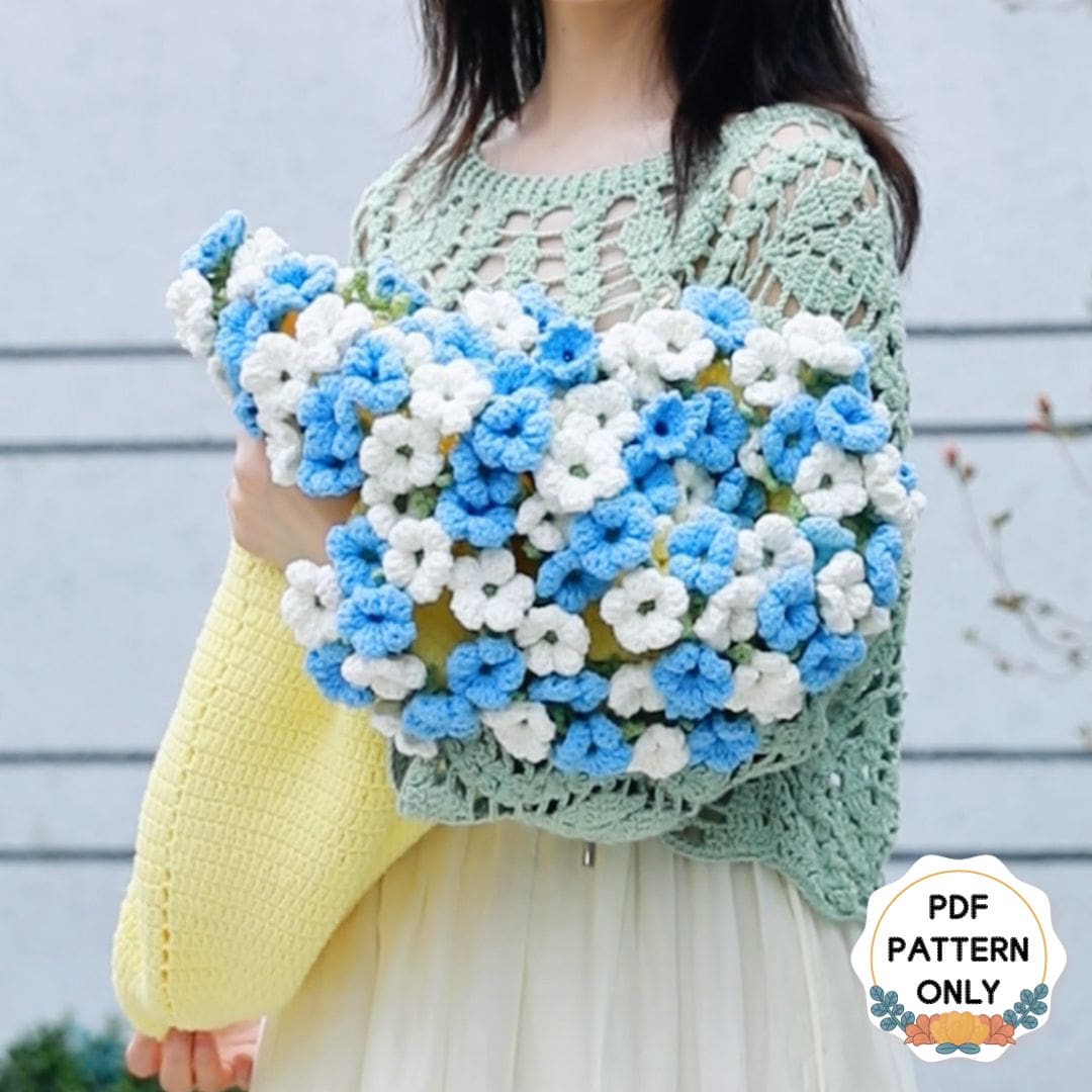 Crochet Hydrangea Blanket Pattern - TheCuteCrochet