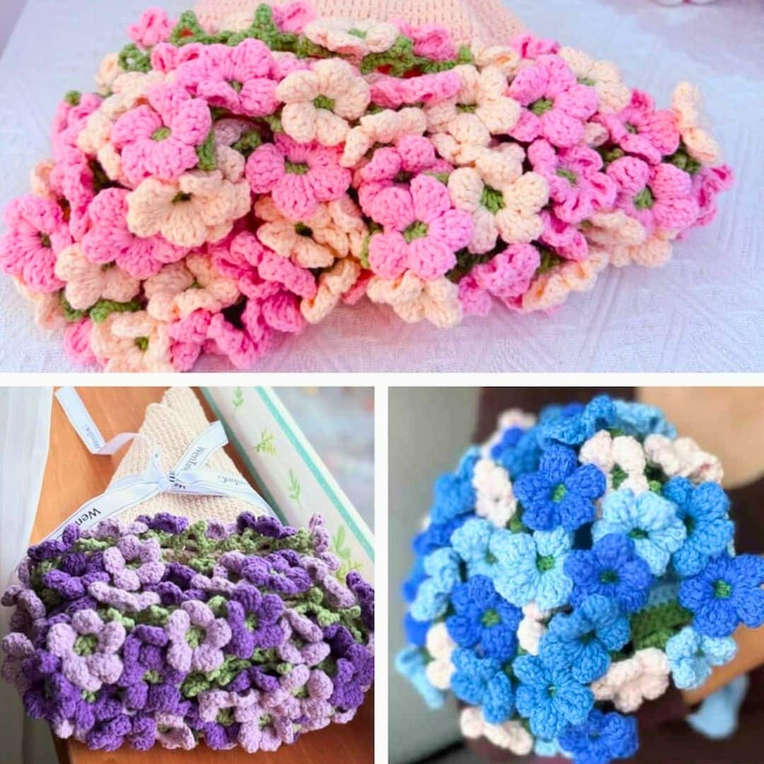 Crochet Hydrangea Blanket Pattern - TheCuteCrochet