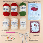 Crochet Pointed Rose Blanket Kit - TheCuteCrochet