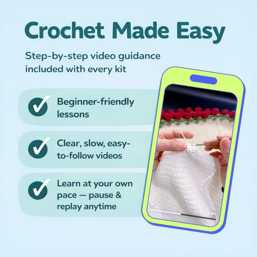 Crochet Pointed Rose Blanket Kit - TheCuteCrochet