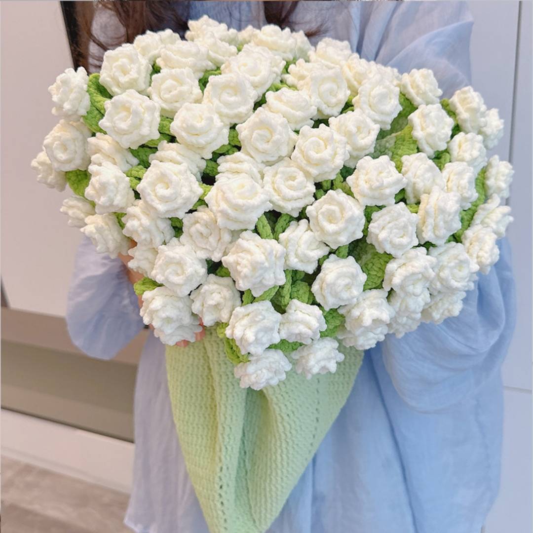 Crochet Pointed Rose Blanket Kit - TheCuteCrochet