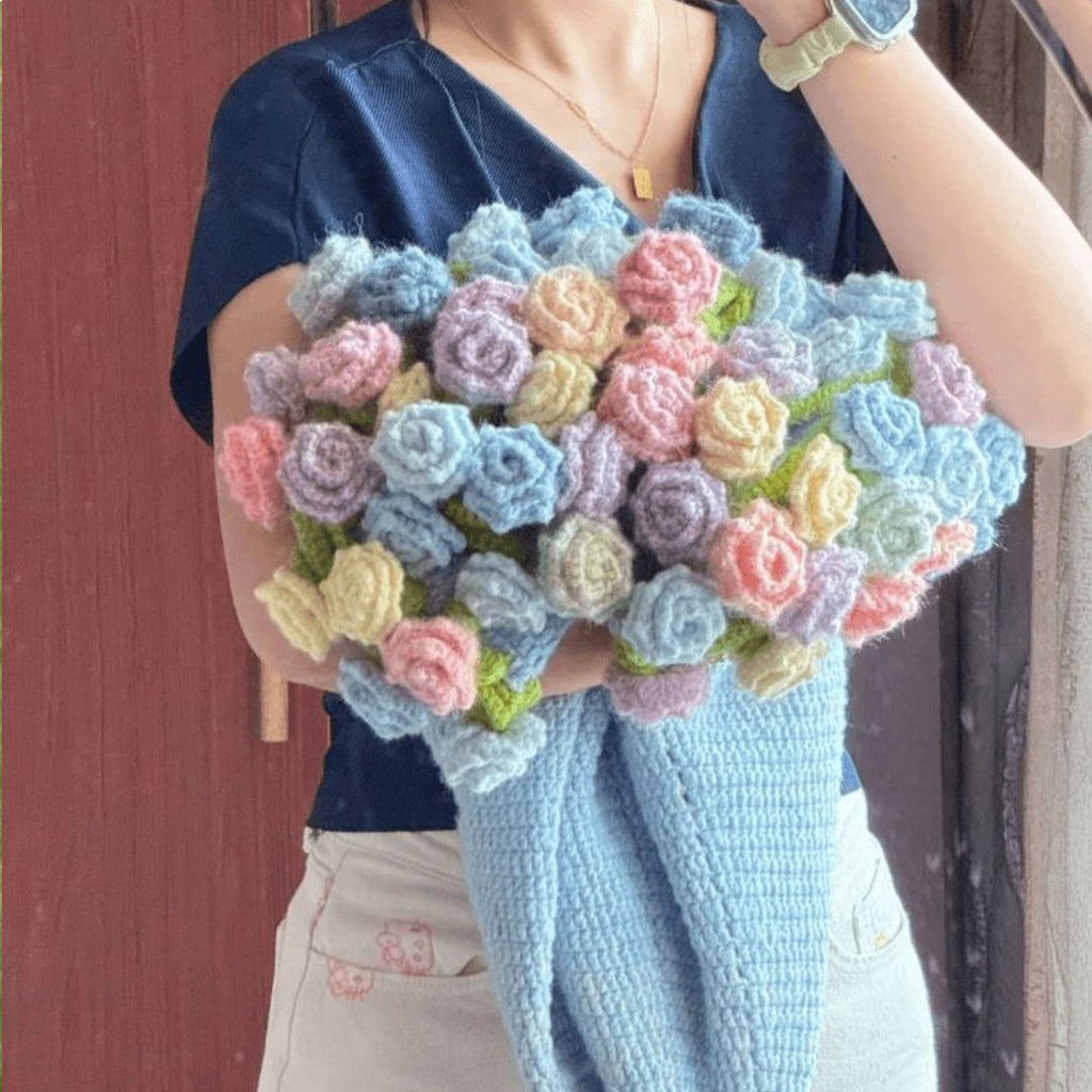 Crochet Pointed Rose Blanket Kit - TheCuteCrochet