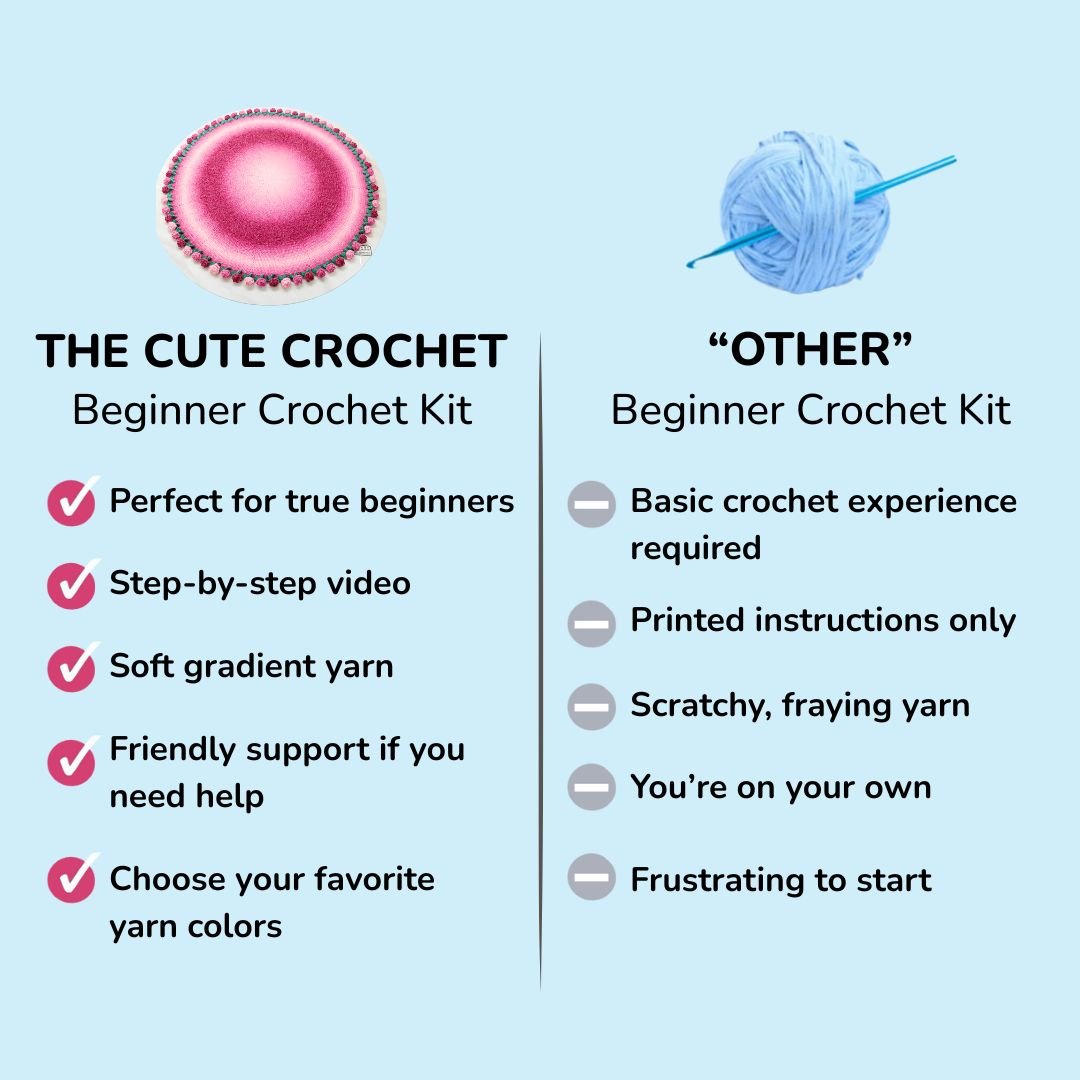 Crochet Pointed Rose Blanket Kit - TheCuteCrochet