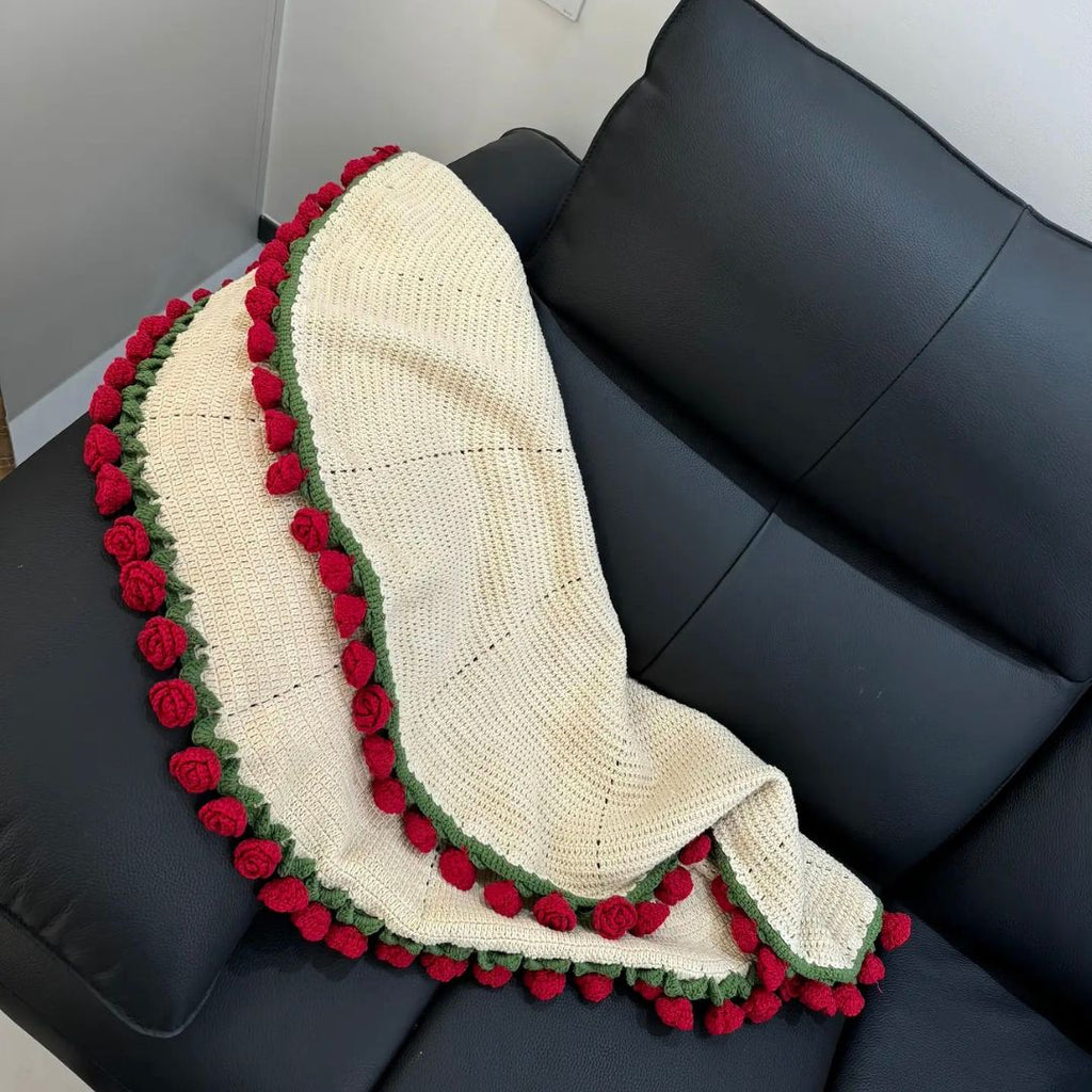 Crochet Rose Blanket Pattern - TheCuteCrochet