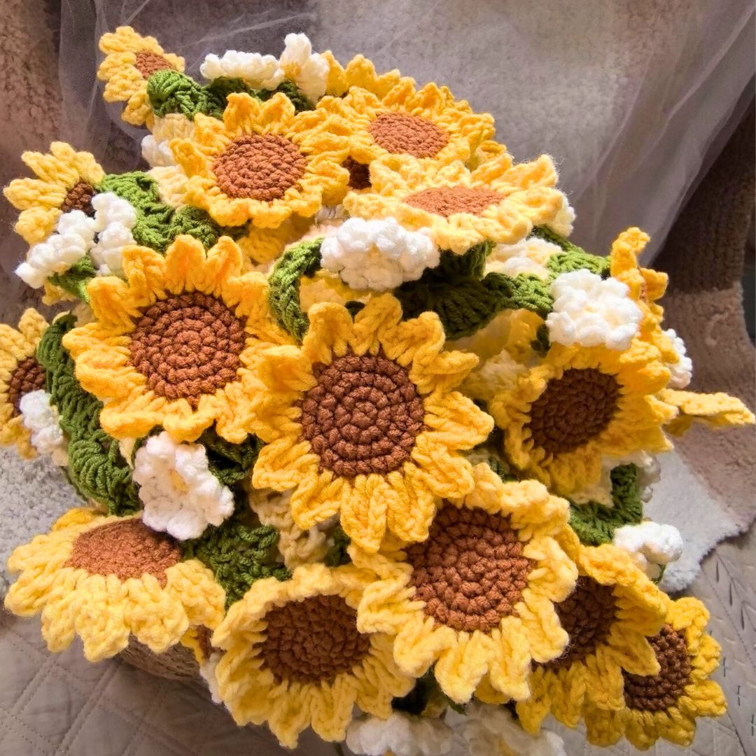 Crochet Sunflower Blanket - TheCuteCrochet