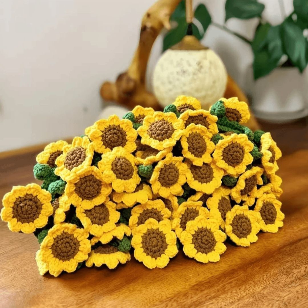 Crochet Sunflower Blanket - TheCuteCrochet