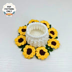 Crochet Sunflower Coaster & Basket Pattern - TheCuteCrochet