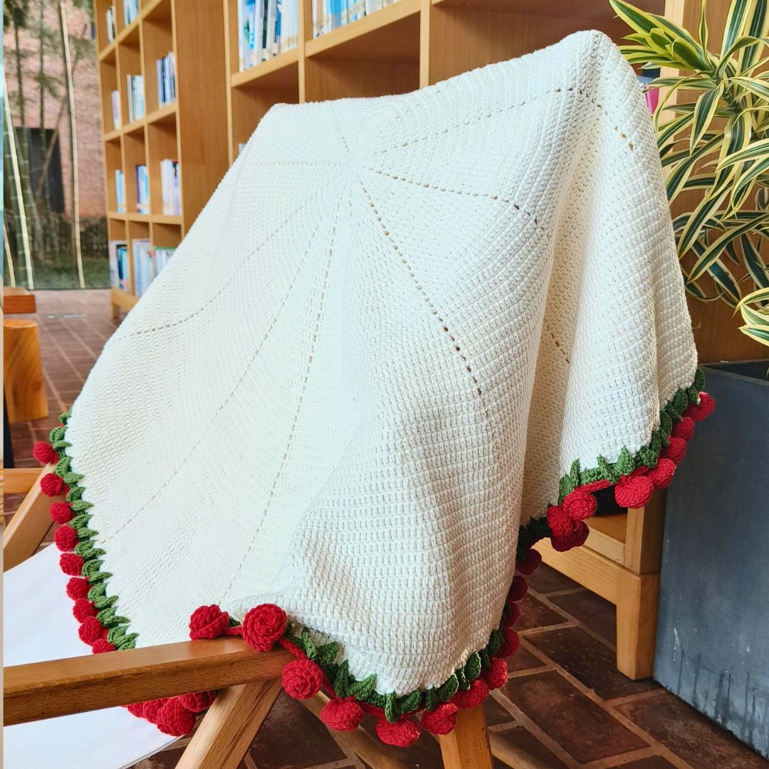 Crochet Rose Blanket Pattern