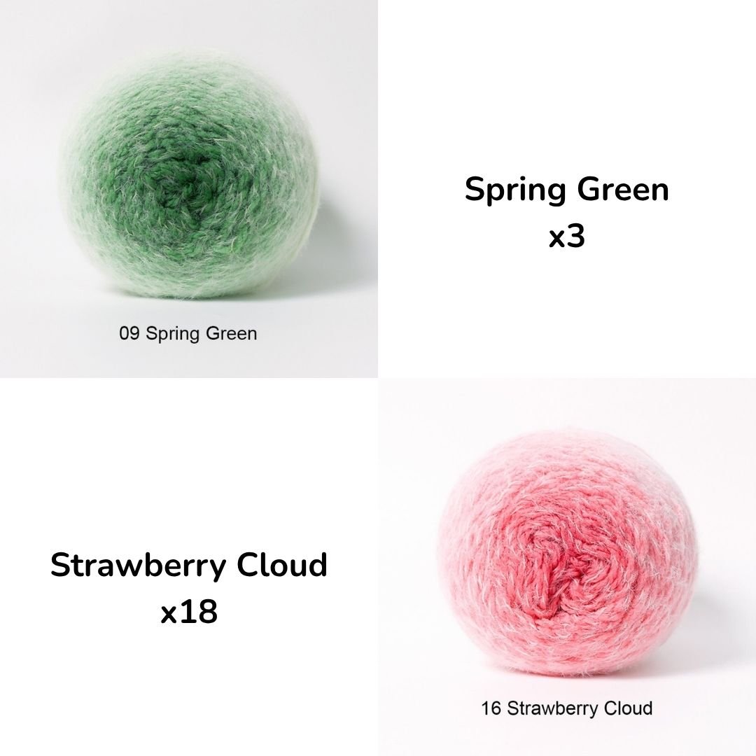 Custom Yarn Order – Strawberry Cloud Bouquet Blanket / Commande Personnalisée – Pelotes Strawberry Cloud (France) - TheCuteCrochet