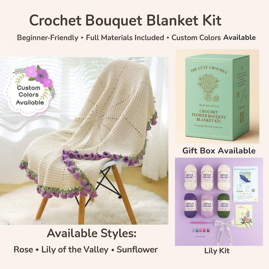 Customizable Crochet Bouquet Blanket Kit