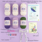 Customizable Crochet Bouquet Blanket Kit - TheCuteCrochet