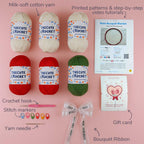 Customizable Crochet Bouquet Blanket Kit - TheCuteCrochet