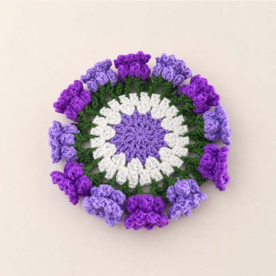 Handmade Crochet Flower Coaster - TheCuteCrochet