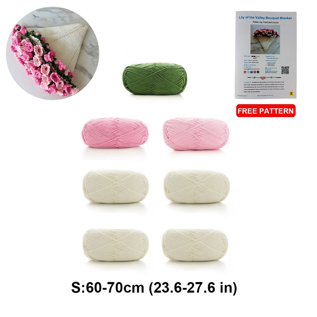 Lily of the Valley Crochet Blanket Kit – DIY Yarn Set - TheCuteCrochet