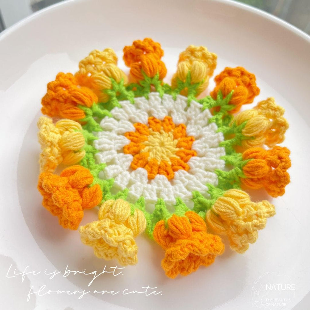 Lily of the Valley Crochet Coaster & Basket Pattern - TheCuteCrochet