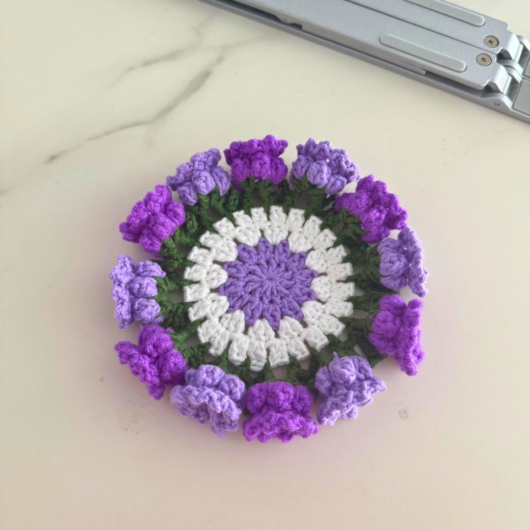 Lily of the Valley Crochet Coaster & Basket Pattern - TheCuteCrochet