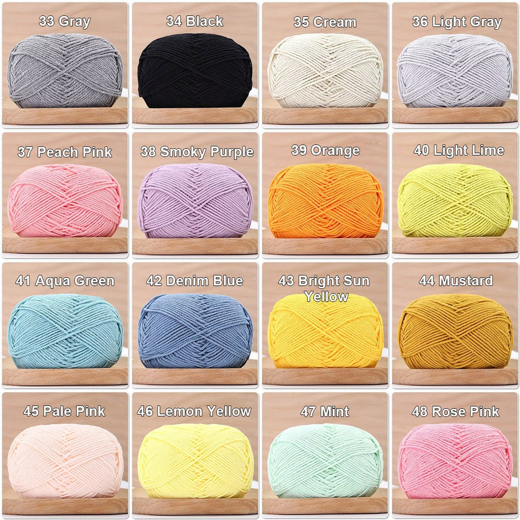 Milk Soft 4 - Ply Cotton Yarn - TheCuteCrochet