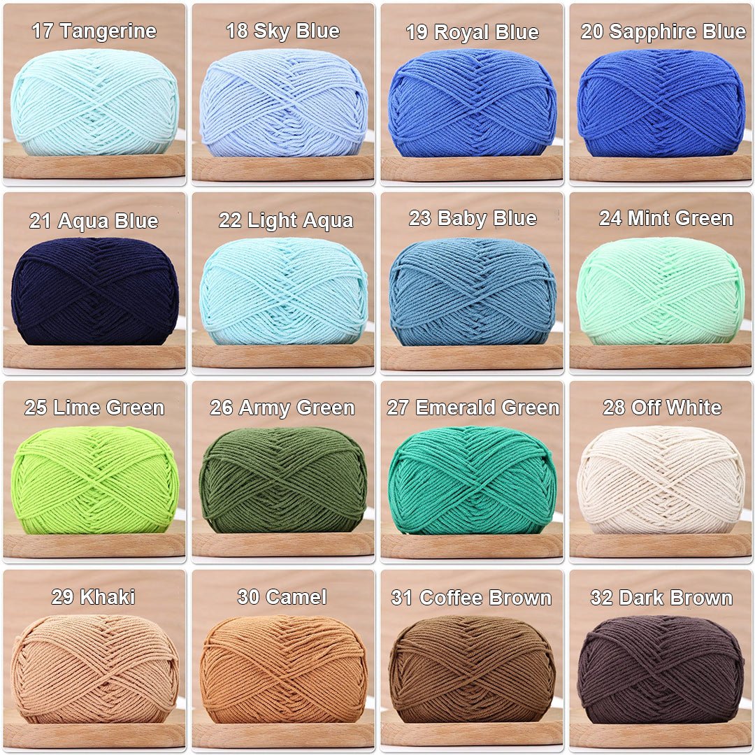 Milk Soft 4 - Ply Cotton Yarn - TheCuteCrochet