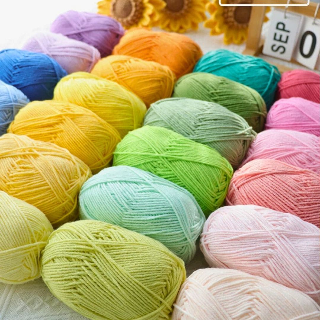 Milk Soft 4 - Ply Cotton Yarn - TheCuteCrochet