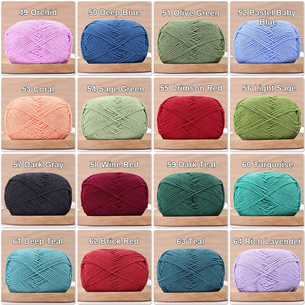 Milk Soft 4 - Ply Cotton Yarn - TheCuteCrochet