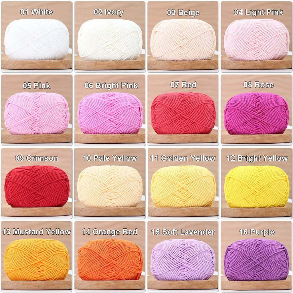 Milk Soft 4 - Ply Cotton Yarn - TheCuteCrochet