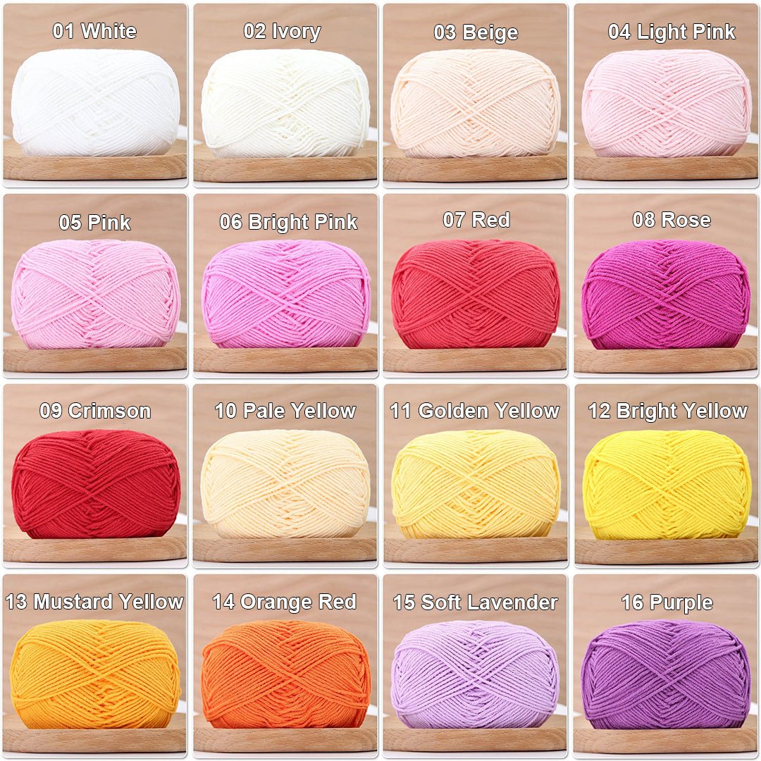 Milk Soft 4 - Ply Cotton Yarn - TheCuteCrochet