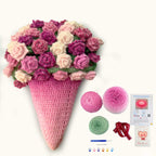 Ombre Rose Crochet Bouquet Blanket Kit - TheCuteCrochet