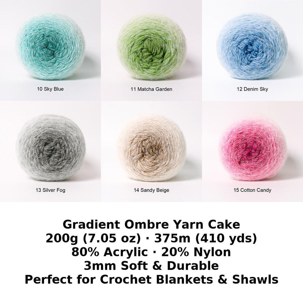 Ombre Yarn Cakes – Gradient Yarn for Crocheting Blankets - TheCuteCrochet
