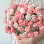 Peach Cloud Rose Bouquet Blanket - TheCuteCrochet