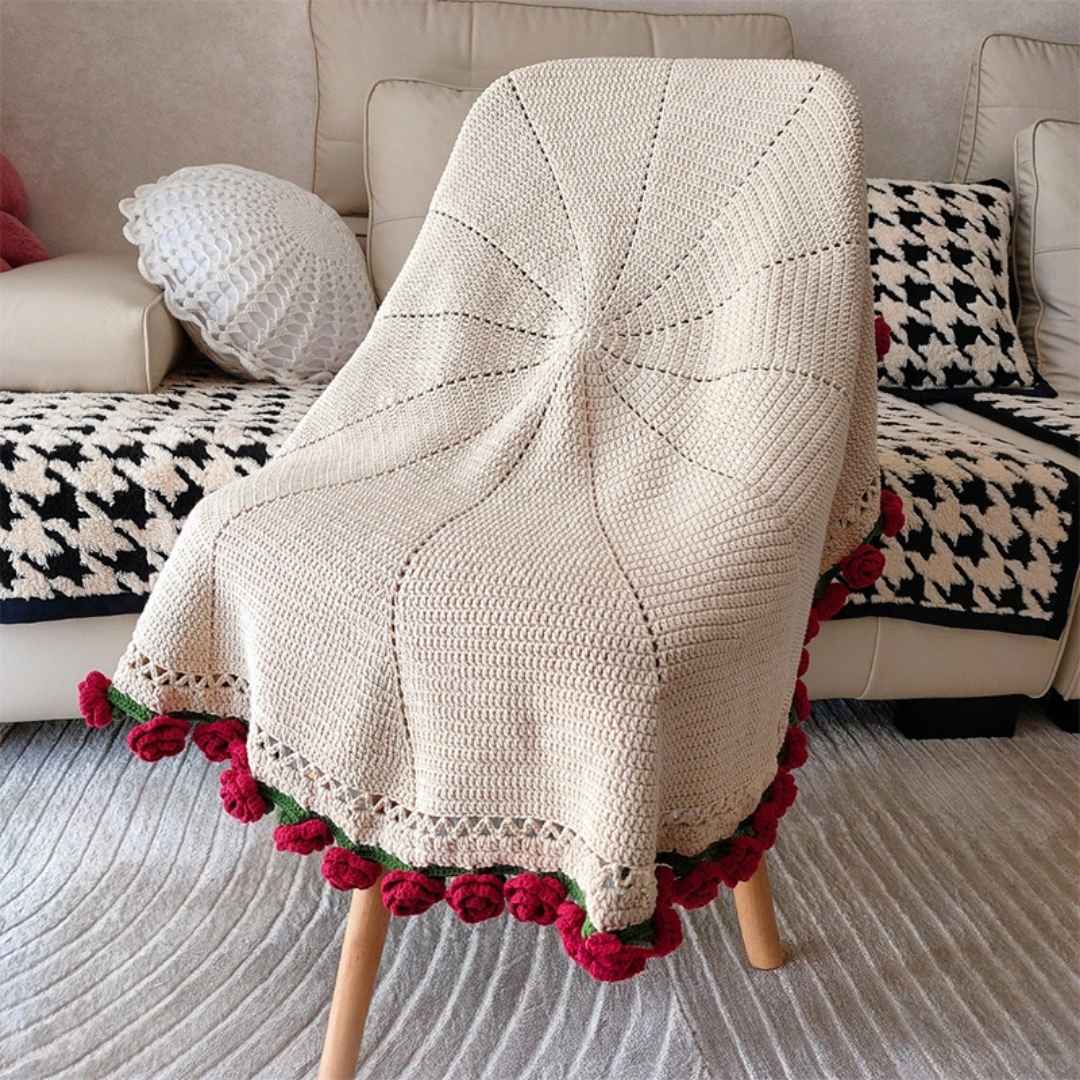 Crochet Flower Bouquet Blanket