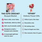 Strawberry Cloud Rose Bouquet Blanket - TheCuteCrochet